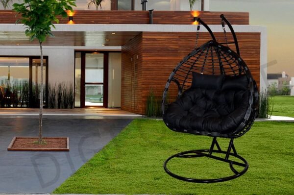 Brand New Bali Style Swing Double Seater Egg Chair Wicker Rattan Hammock Hanging Pod Seat